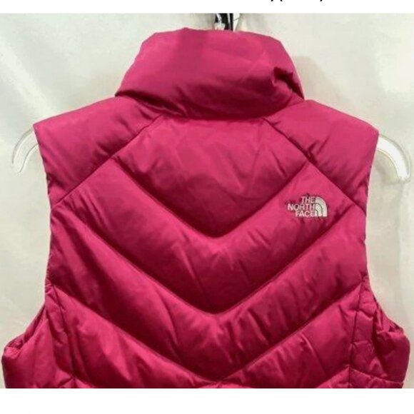 The North Face Aconcagua 550 Goose Down Puffer Vest Medium Fuchsia Salmon Pink - Picture 7 of 10